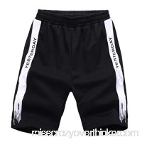 yoyorule Casual Pants Men Summer Fashion Word Printed Short Casual Sports Pants Pathwork Short L B07PRHLHCF